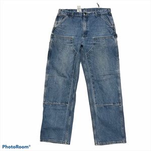 Carhartt Men's Dungaree Fit Distressed Cargo Jeans 38 x 34